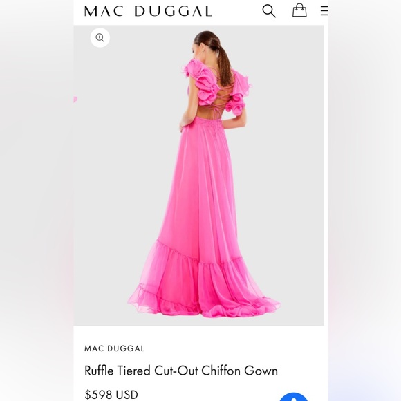 Mac Duggal Iconic Ruffle Gown - Picture 3 of 4